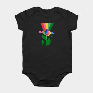 Rainbow Rose Baby Bodysuit